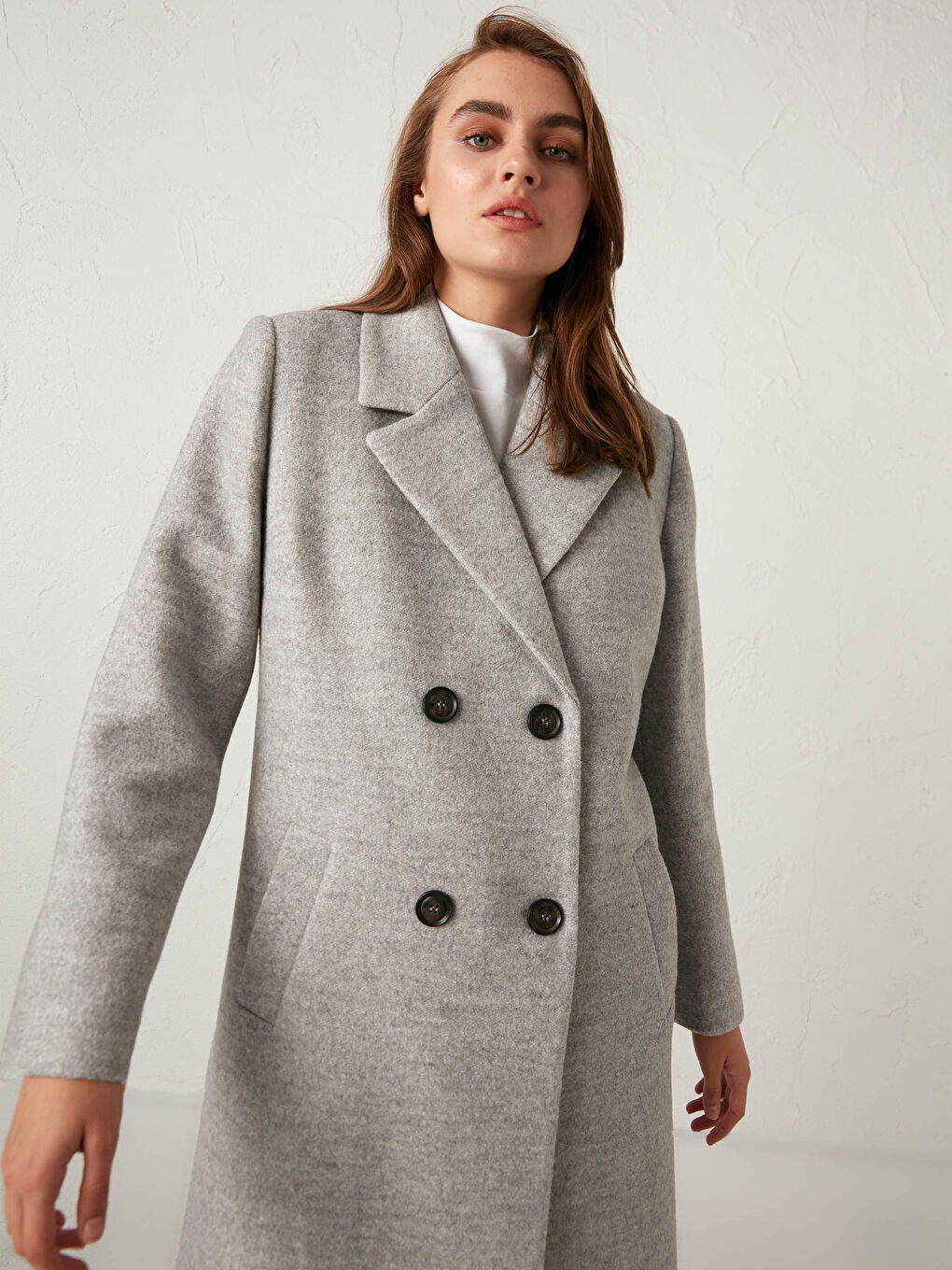 Jacket Collar Long Sleeve Women's Cachet Coat
