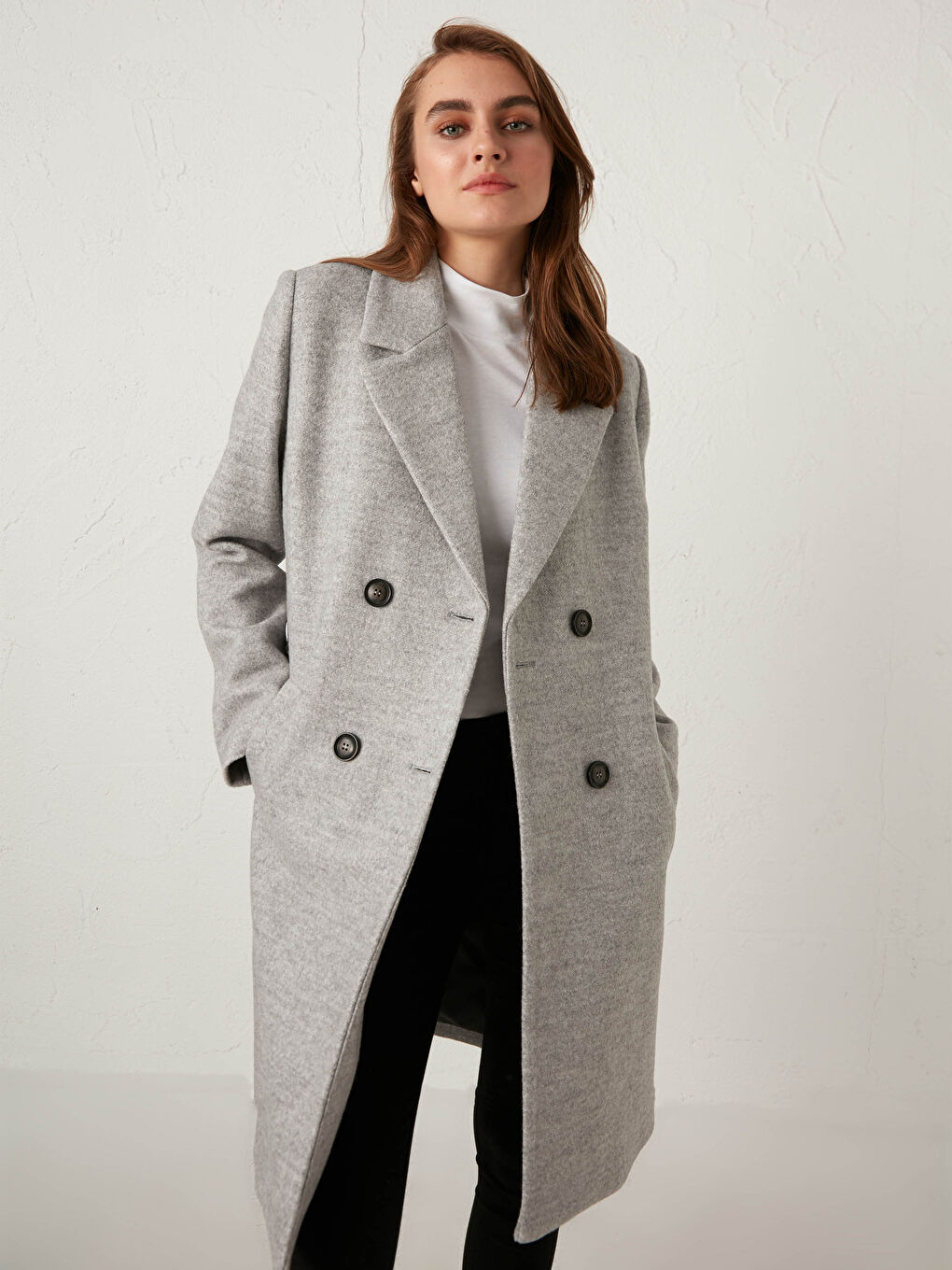 Jacket Collar Long Sleeve Women's Cachet Coat-1