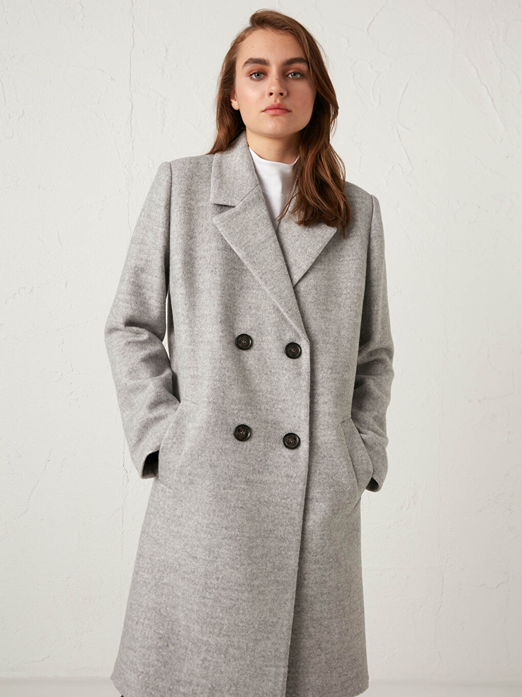 Jacket Collar Long Sleeve Women's Cachet Coat-2