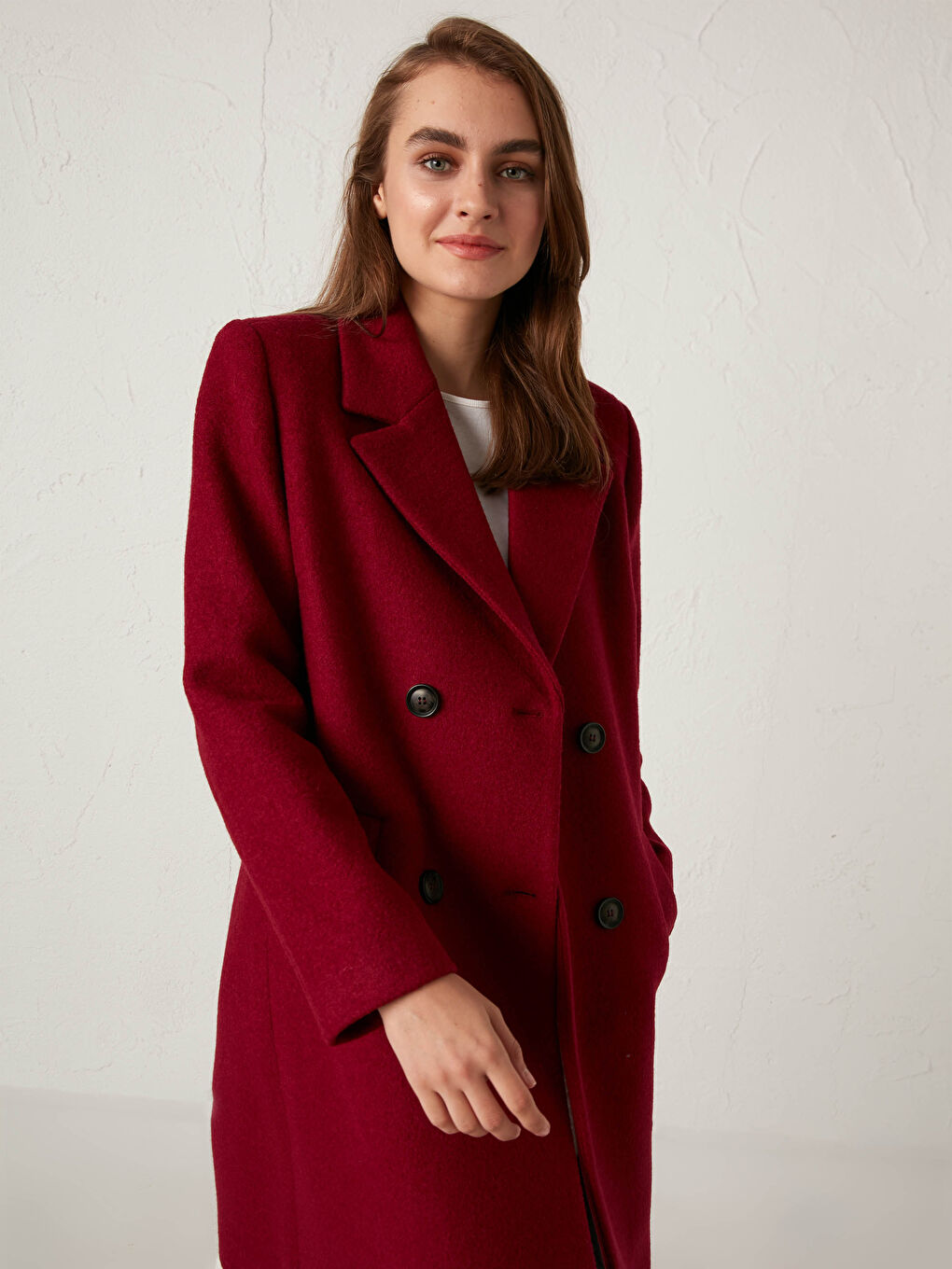 Žena BORDO Kaput od mješavine vune-1