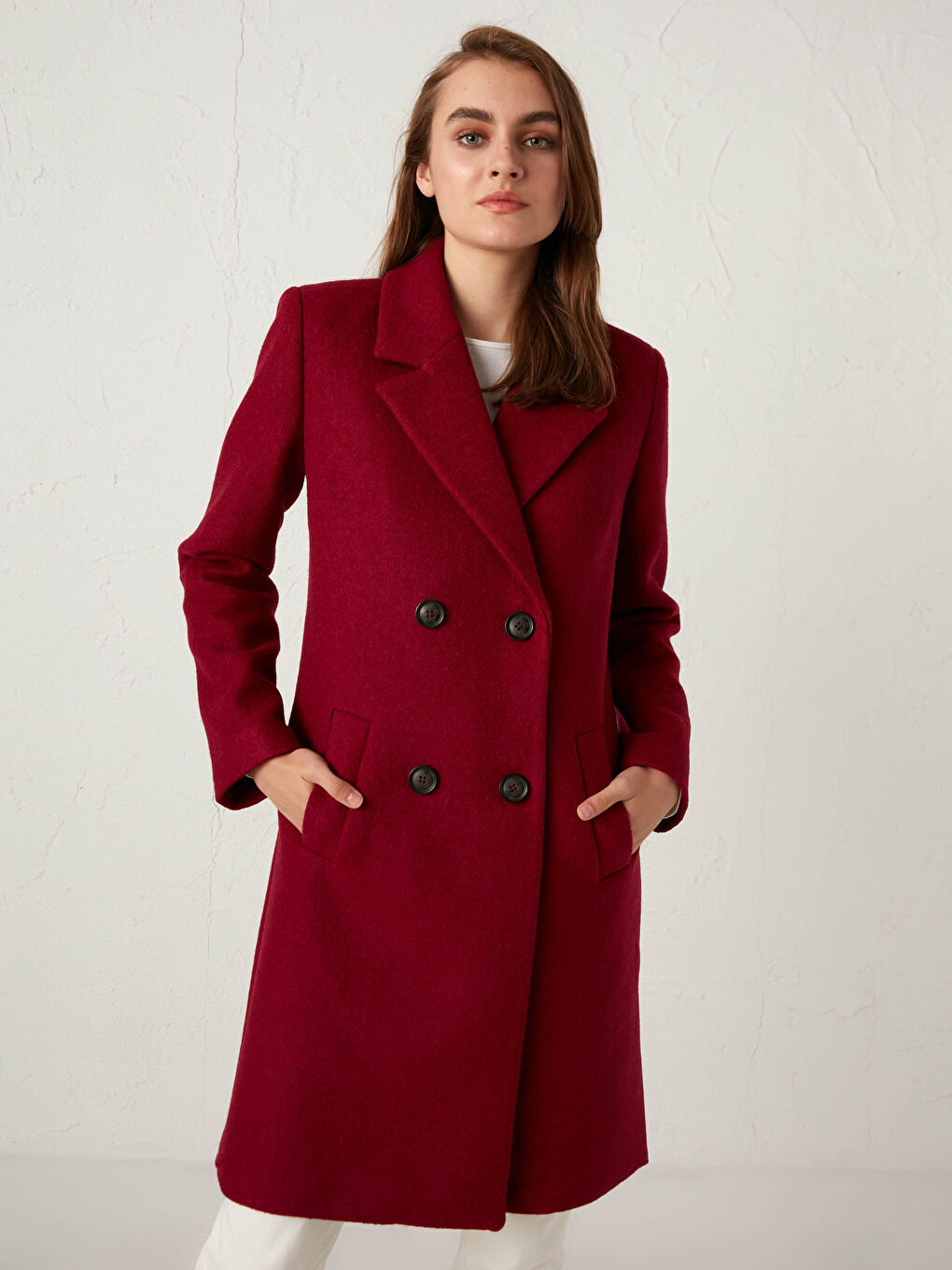 Žena BORDO Kaput od mješavine vune-2