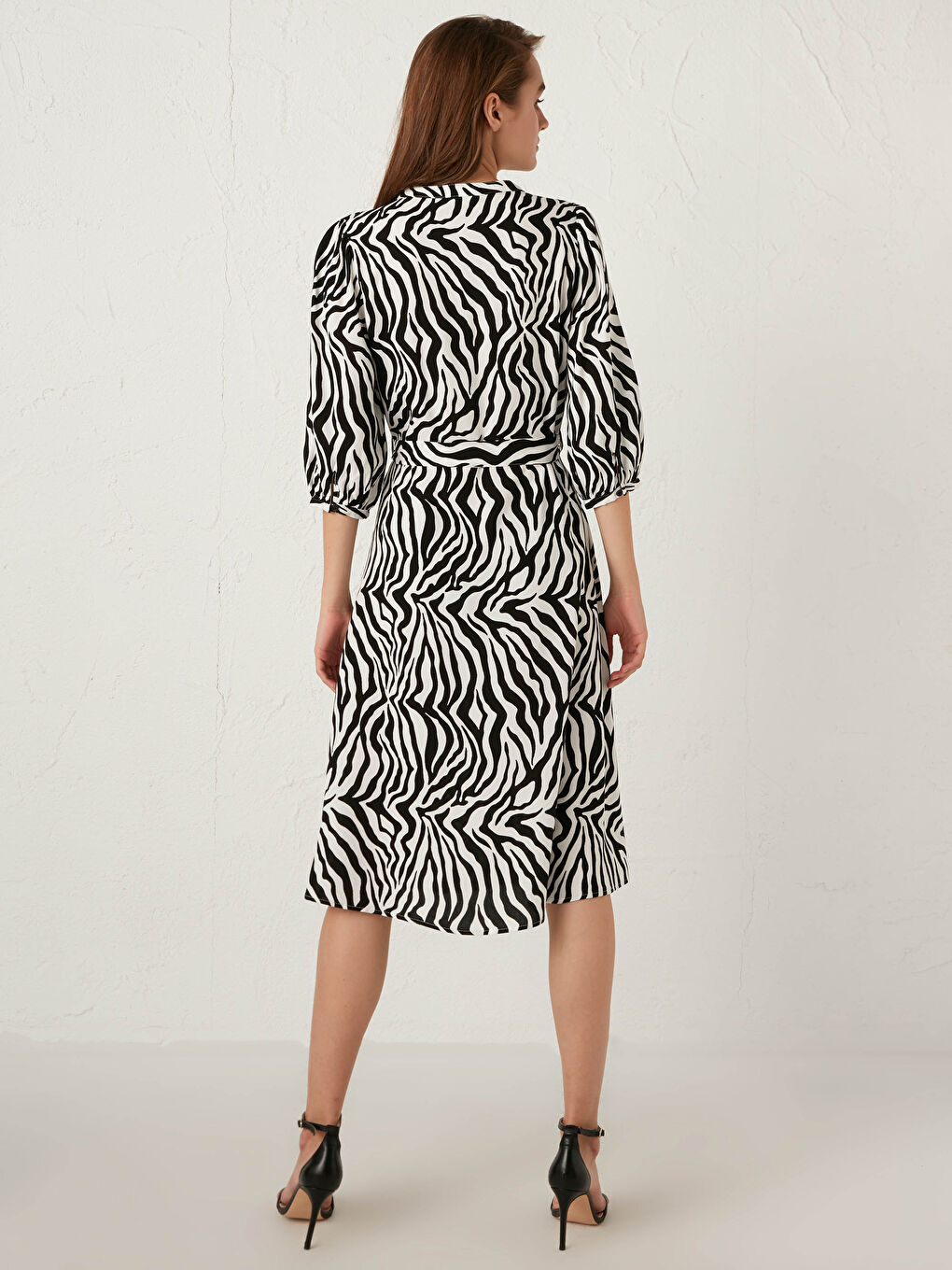 Rochie cu Model Zebră și Curea-2