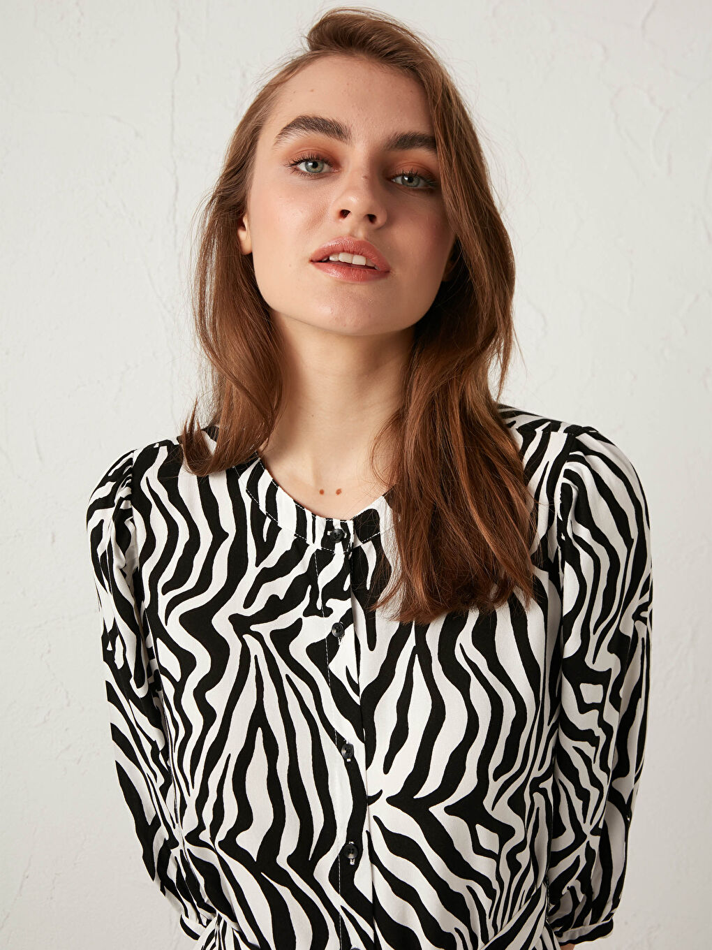 Rochie cu Model Zebră și Curea-4