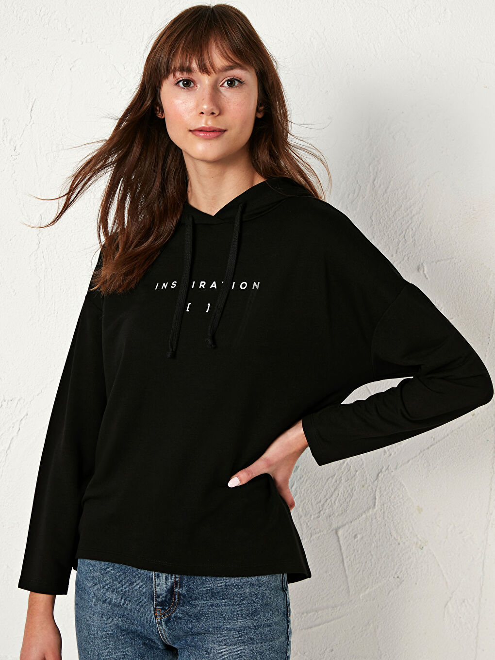 Sweat à Capuche Imprimé avec Slogan-5