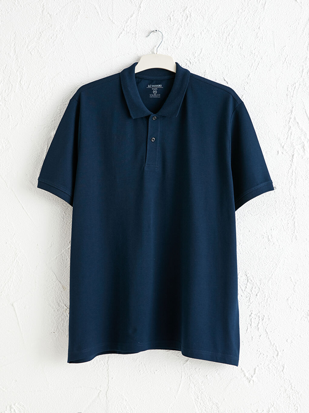 Lacivert Polo Yaka Kısa Kollu Basic Pike Tişört