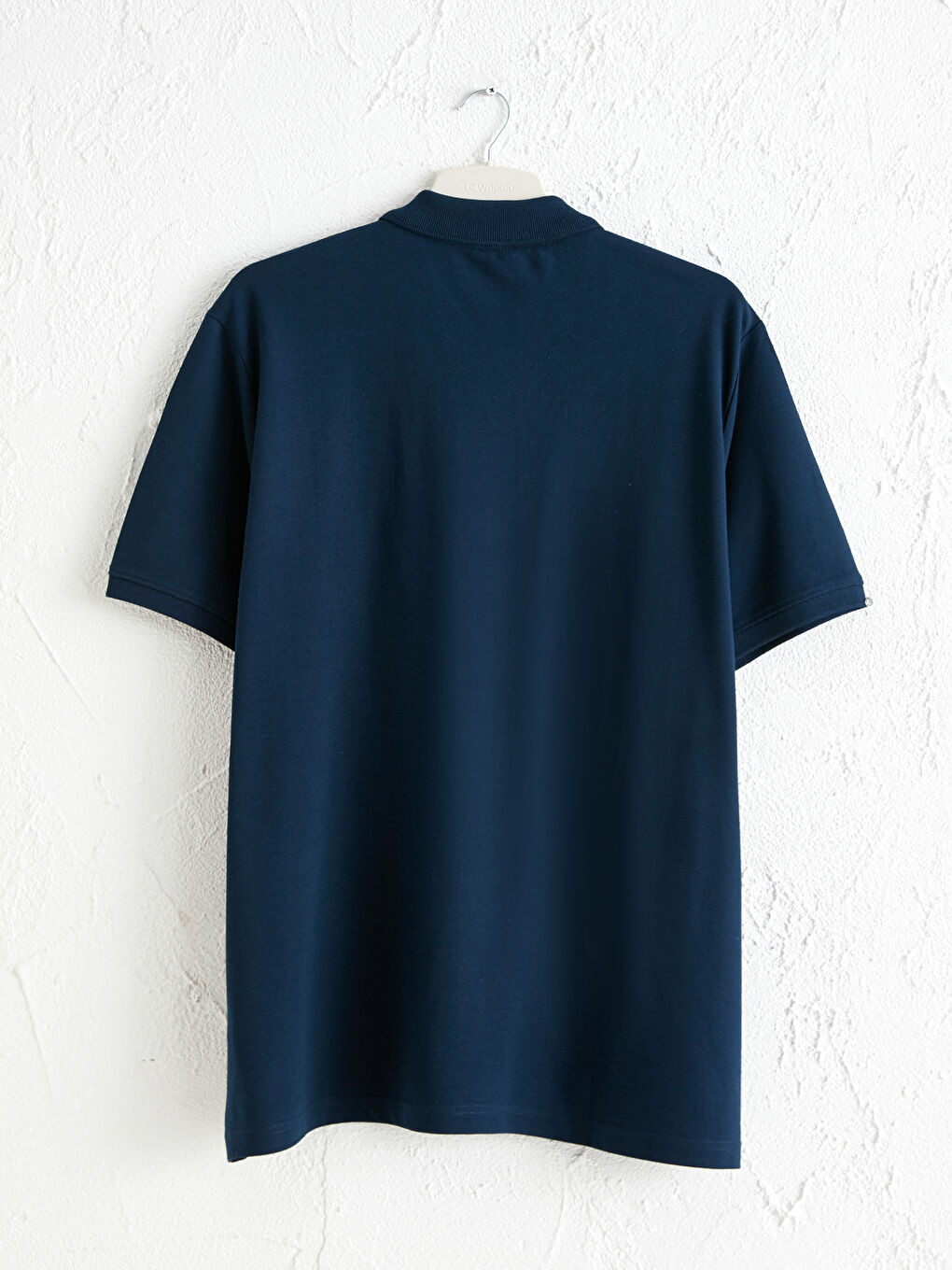 Lacivert Polo Yaka Kısa Kollu Basic Pike Tişört-1