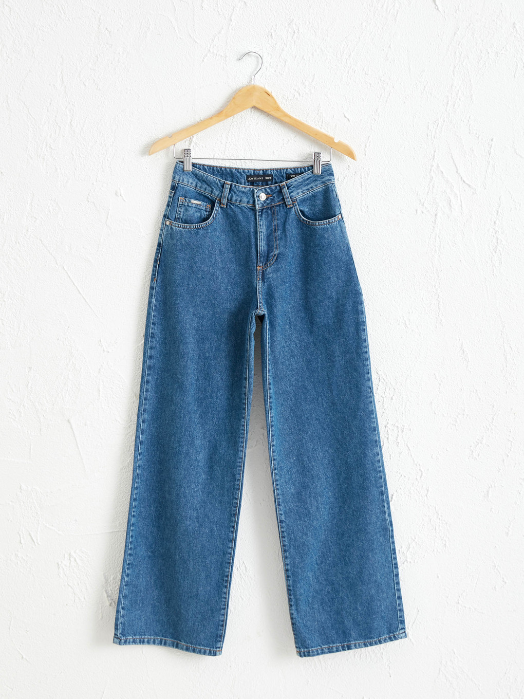İndigo Wideleg Kadın Jean Pantolon-4