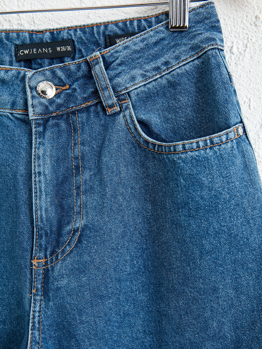 İndigo Wideleg Kadın Jean Pantolon-6