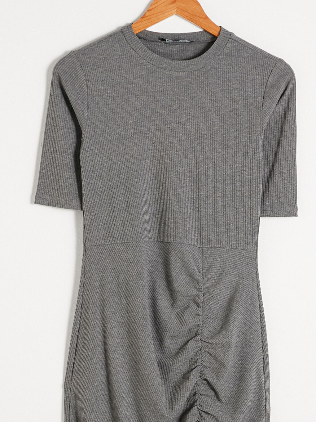 LCW Limited Rundhalsausschnitt Rüschen Detail Kurzarm Kleid für Damen -0WGJ52Z8-KAV
