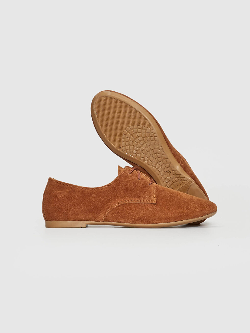 Kahverengi Kadın Saten Klasik Ayakkabı-3