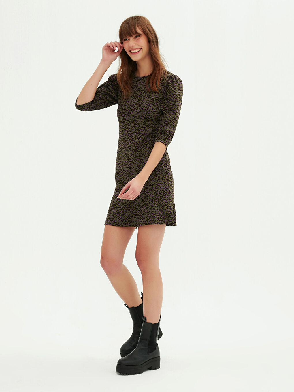 Leopard Patterned Dress -0WGL21Z8-H0E