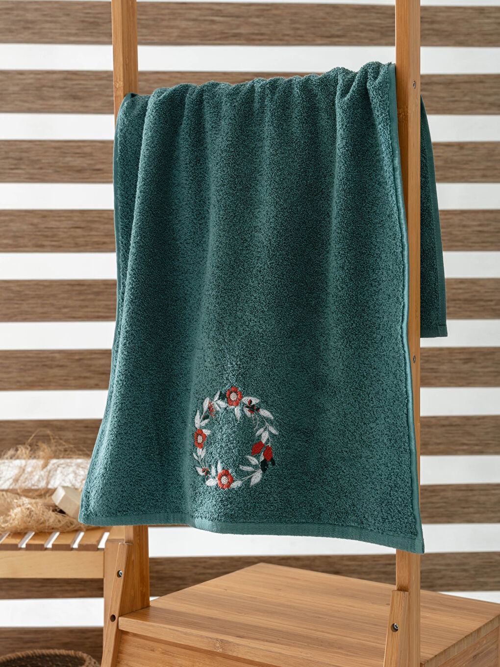 Flower Embroidery Face Towel