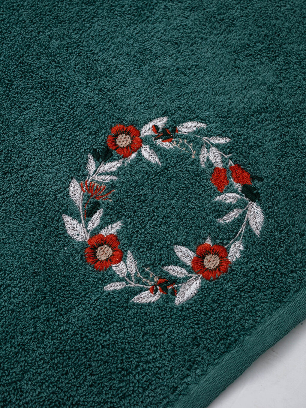 Flower Embroidery Face Towel-3