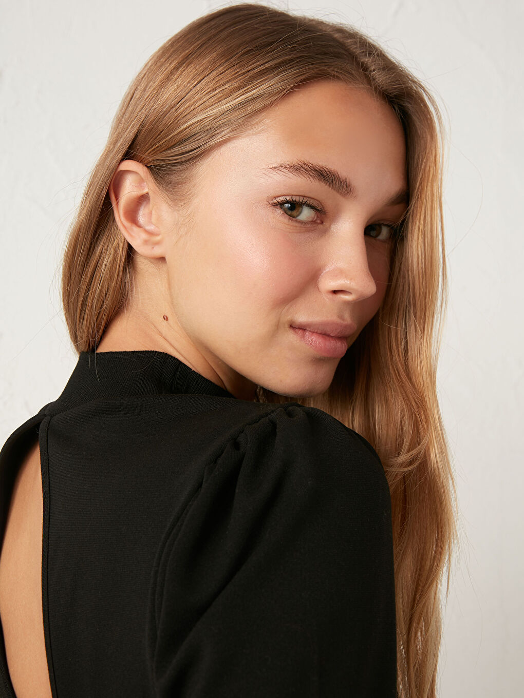 Stretchy Turtleneck Dress-5