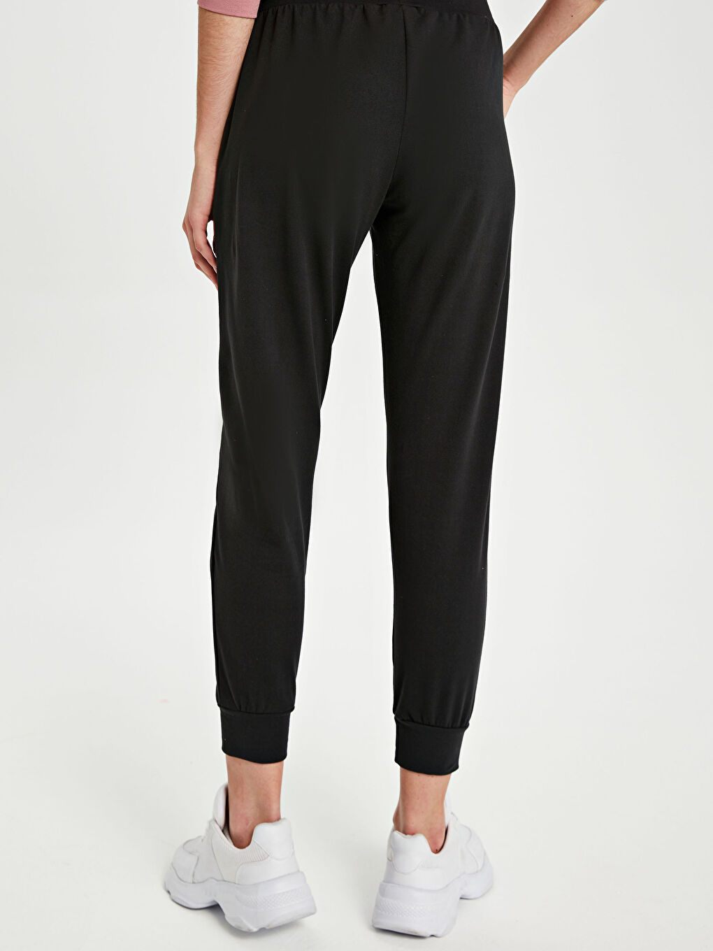 Siyah Esnek Aktif Spor Eşofman Altı-9