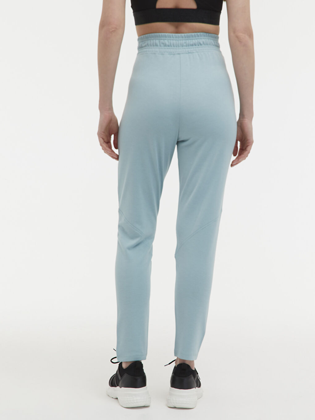 Yeşil Beli Slogan Baskılı Aktif Spor Eşofman Altı-2