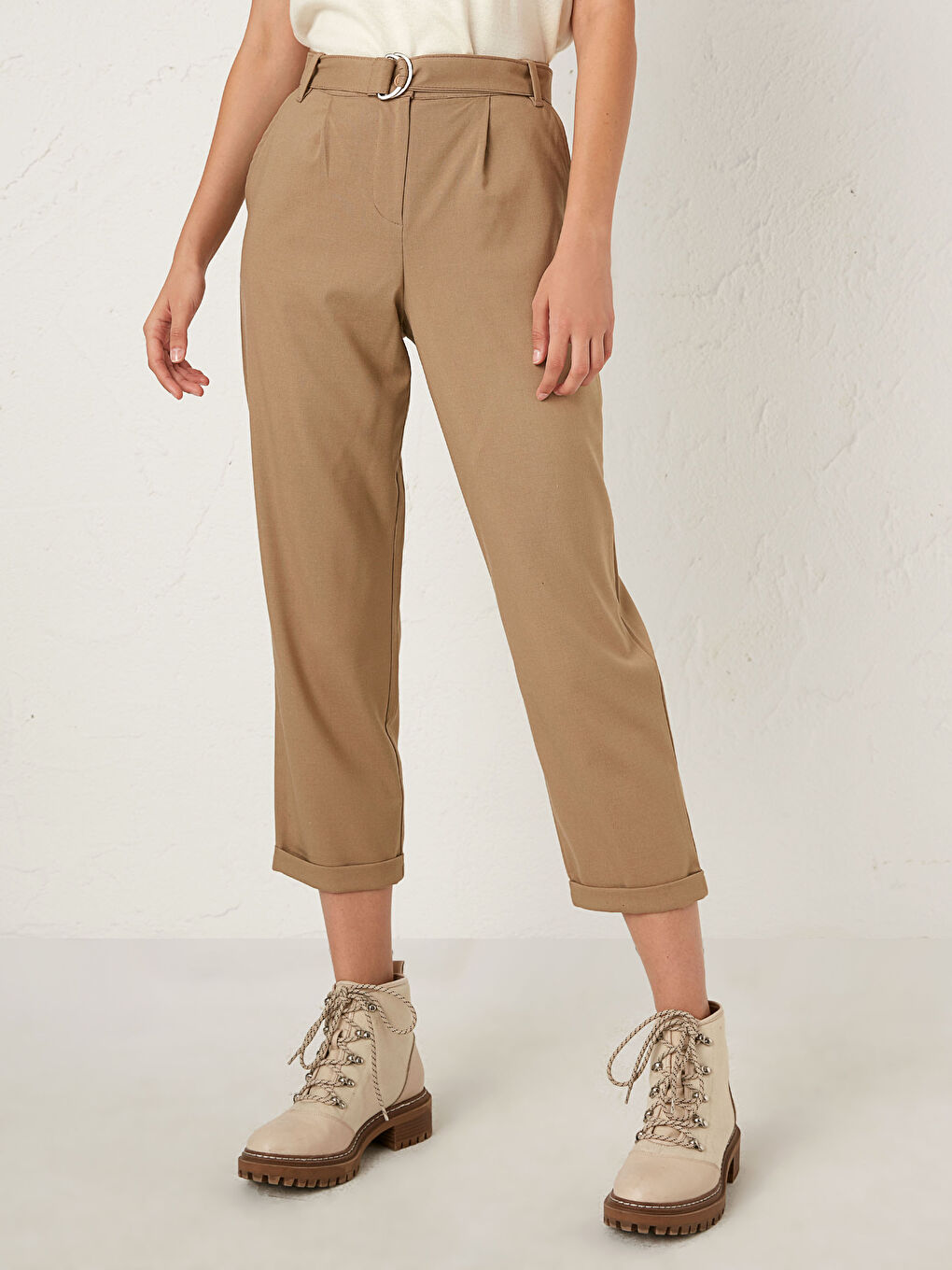 Pantalon Popeline Coupe Confortable pour Femmes-2