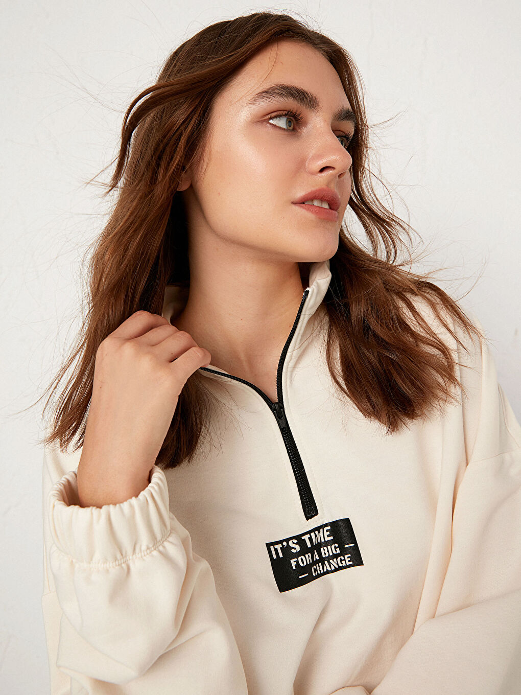 Zip-Down Bomber Sweatshirt-2