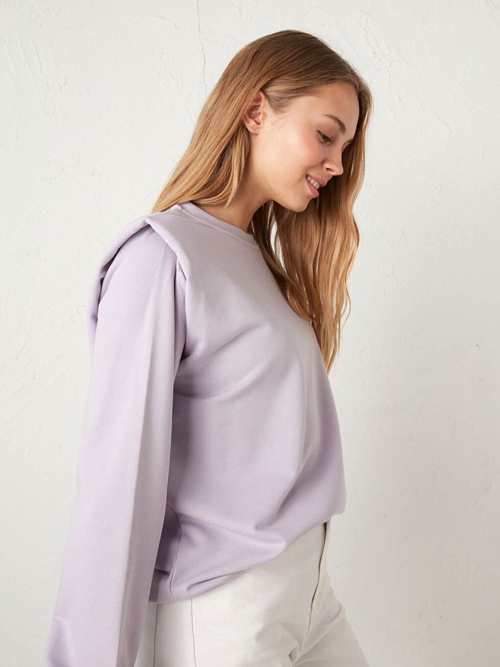 Crew Neck Lightweight Sweatshirt-2