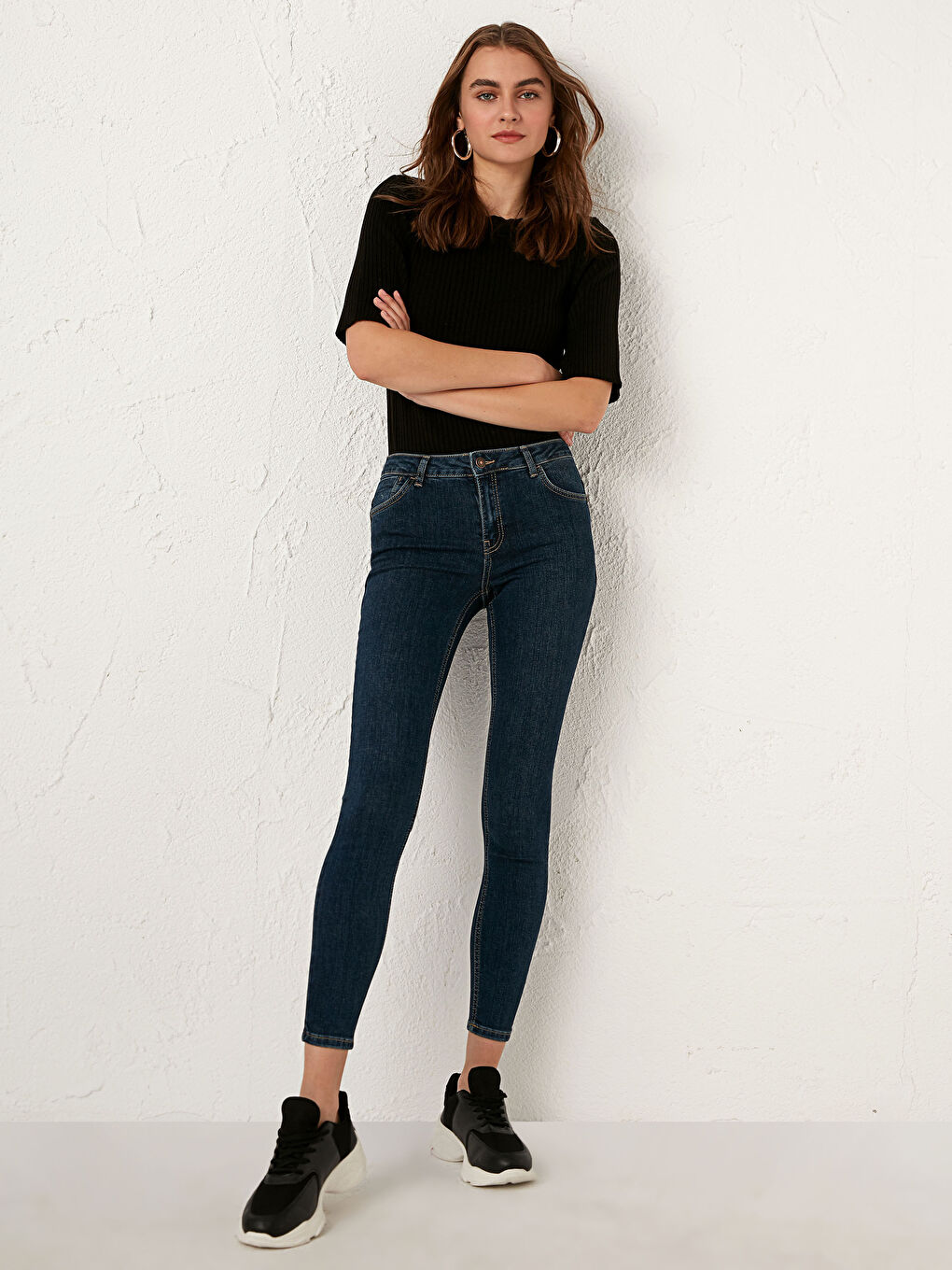 Ankle Length Mercury Skinny Fit Push Up Jean Trousers-1