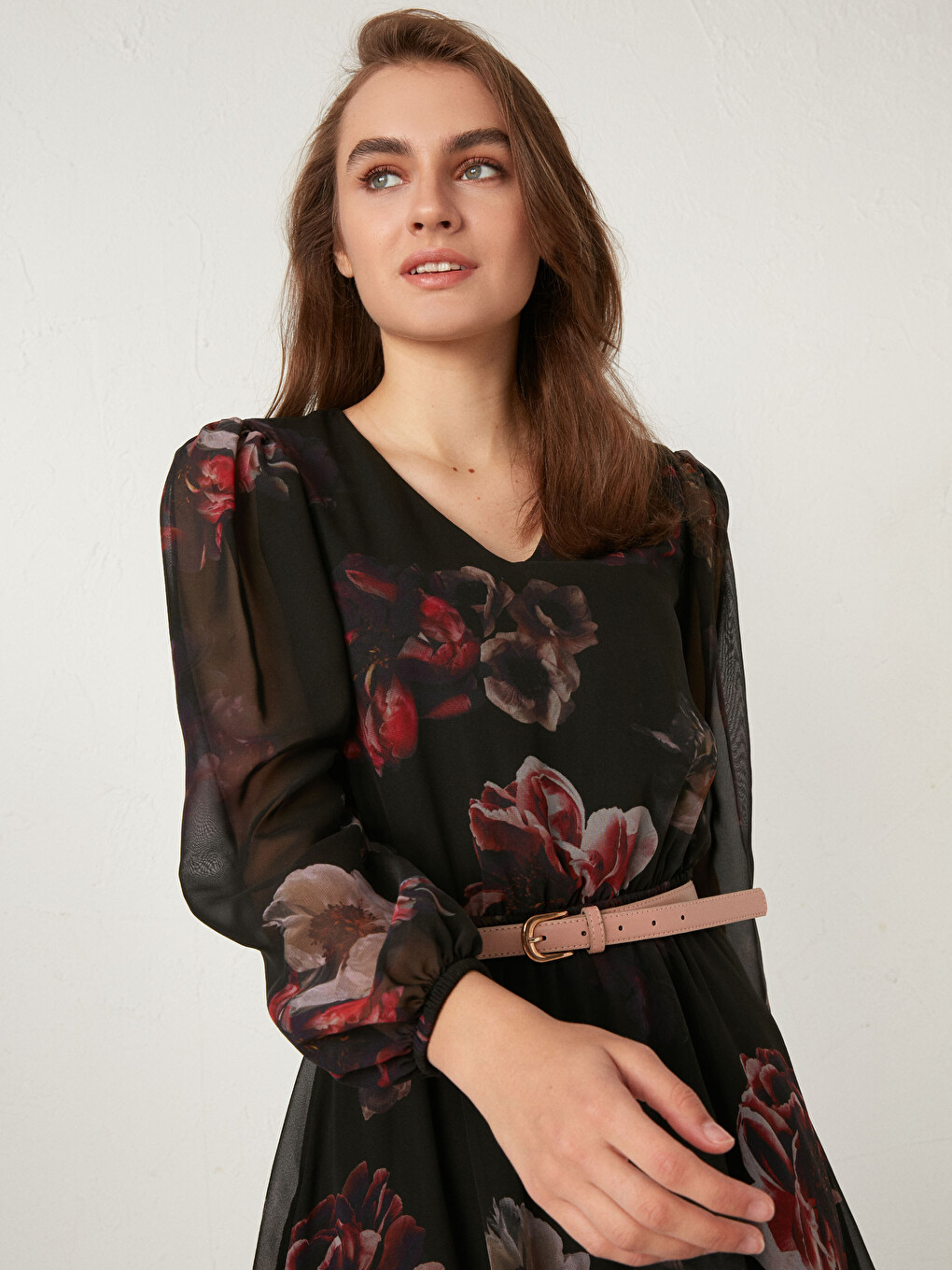 Floral Chiffon Dress-4