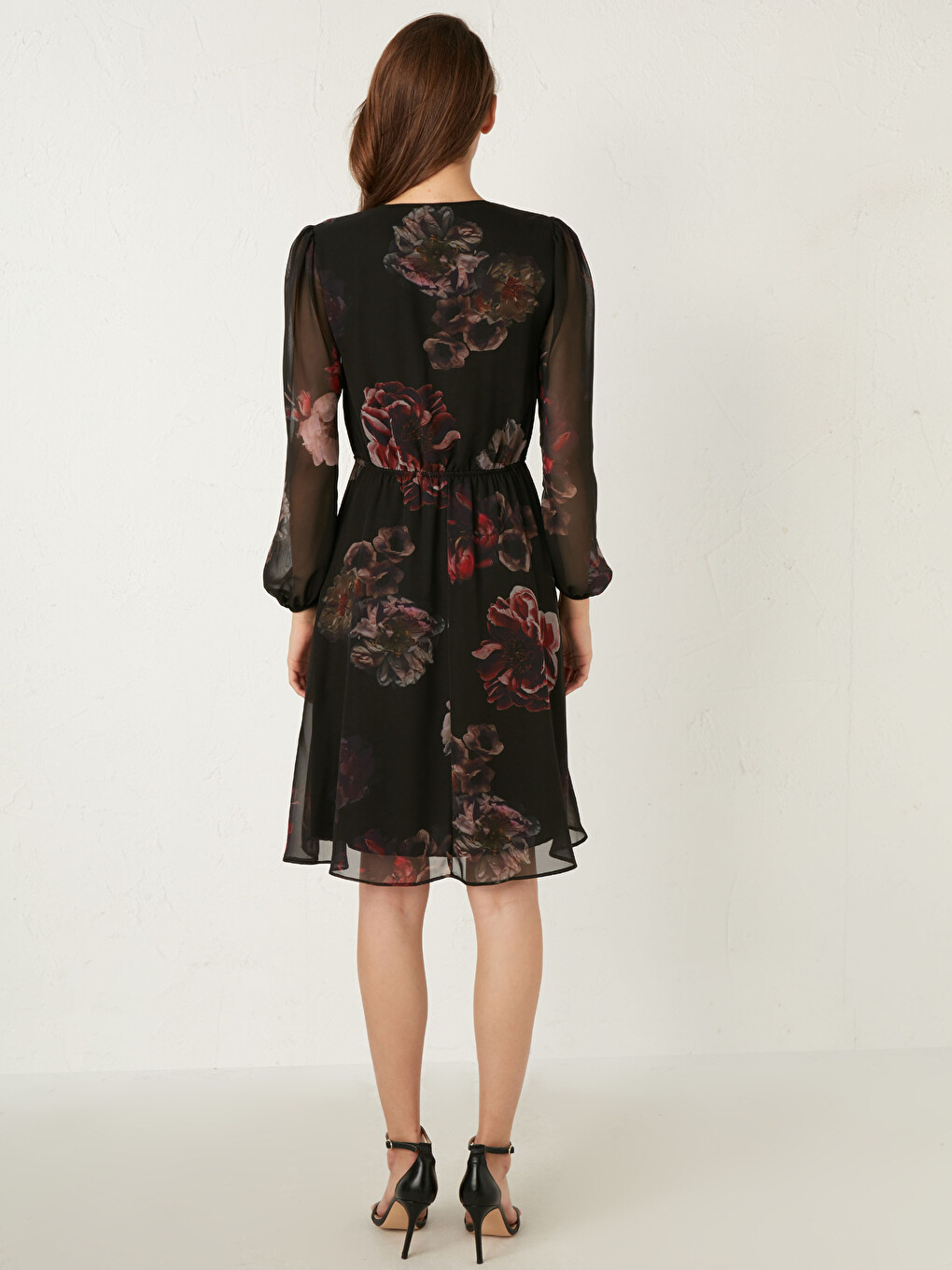 Floral Chiffon Dress-5