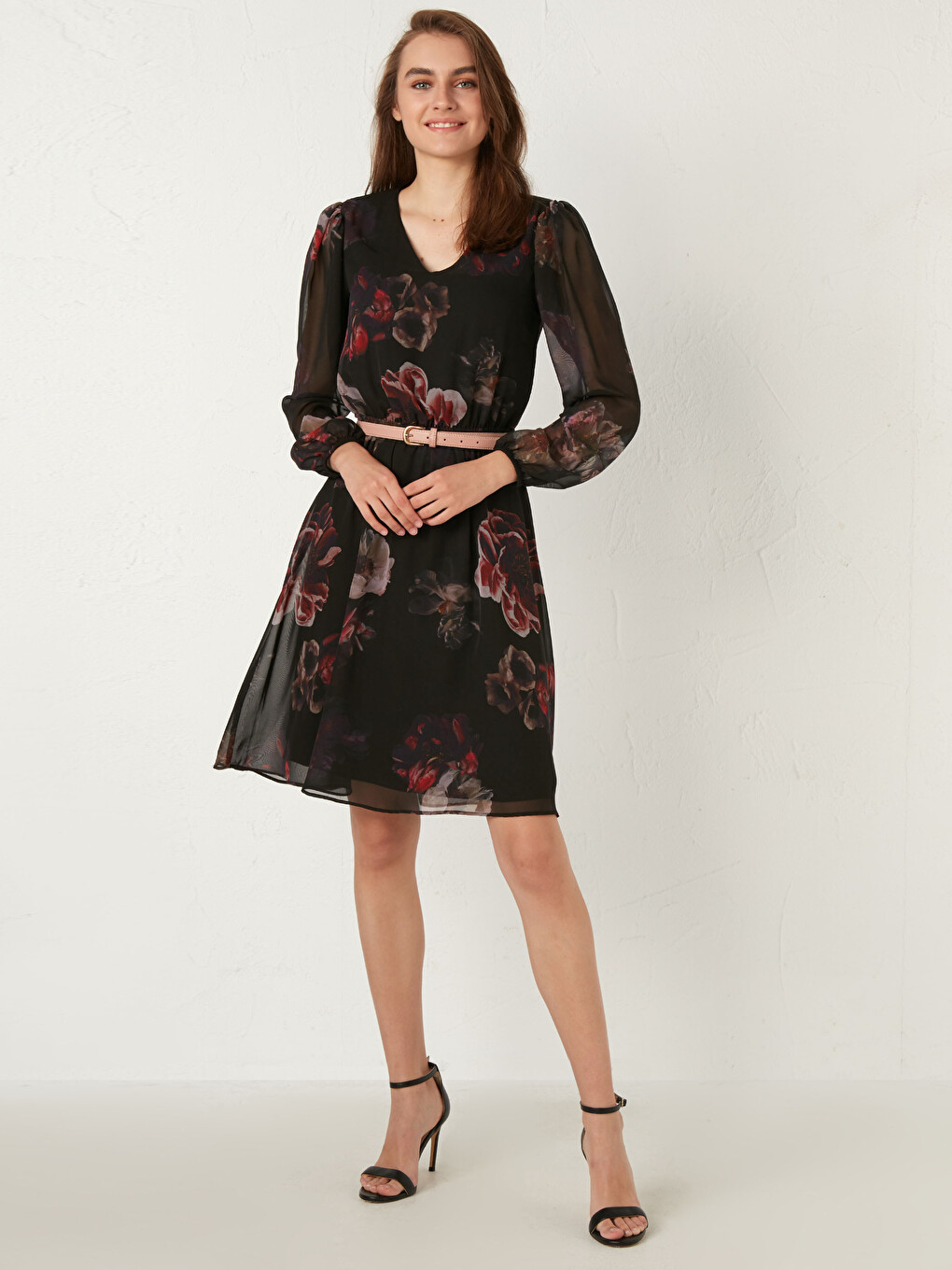 Floral Chiffon Dress-1