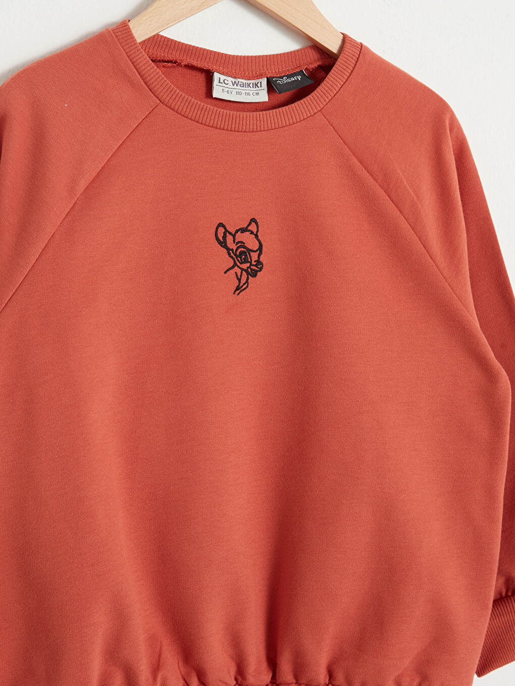 Kahverengi Kız Çocuk Bambi Baskılı Sweatshirt Anne Kız Kombini-2