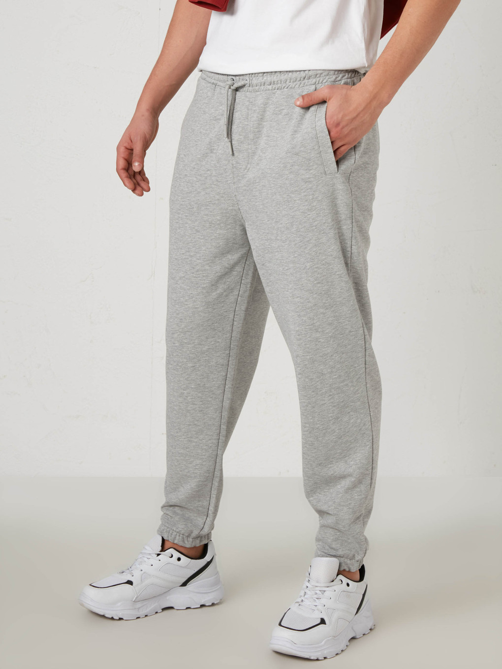 Gri Standart Kalıp Jogger Eşofman Altı-1