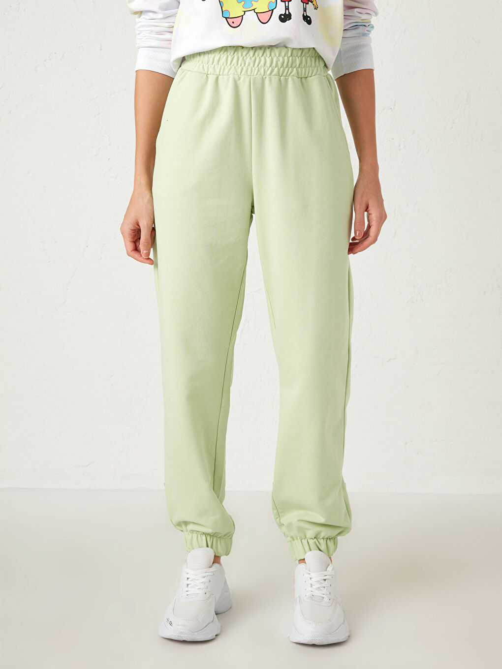 Elastic Waist Jogger Sweatpants-2