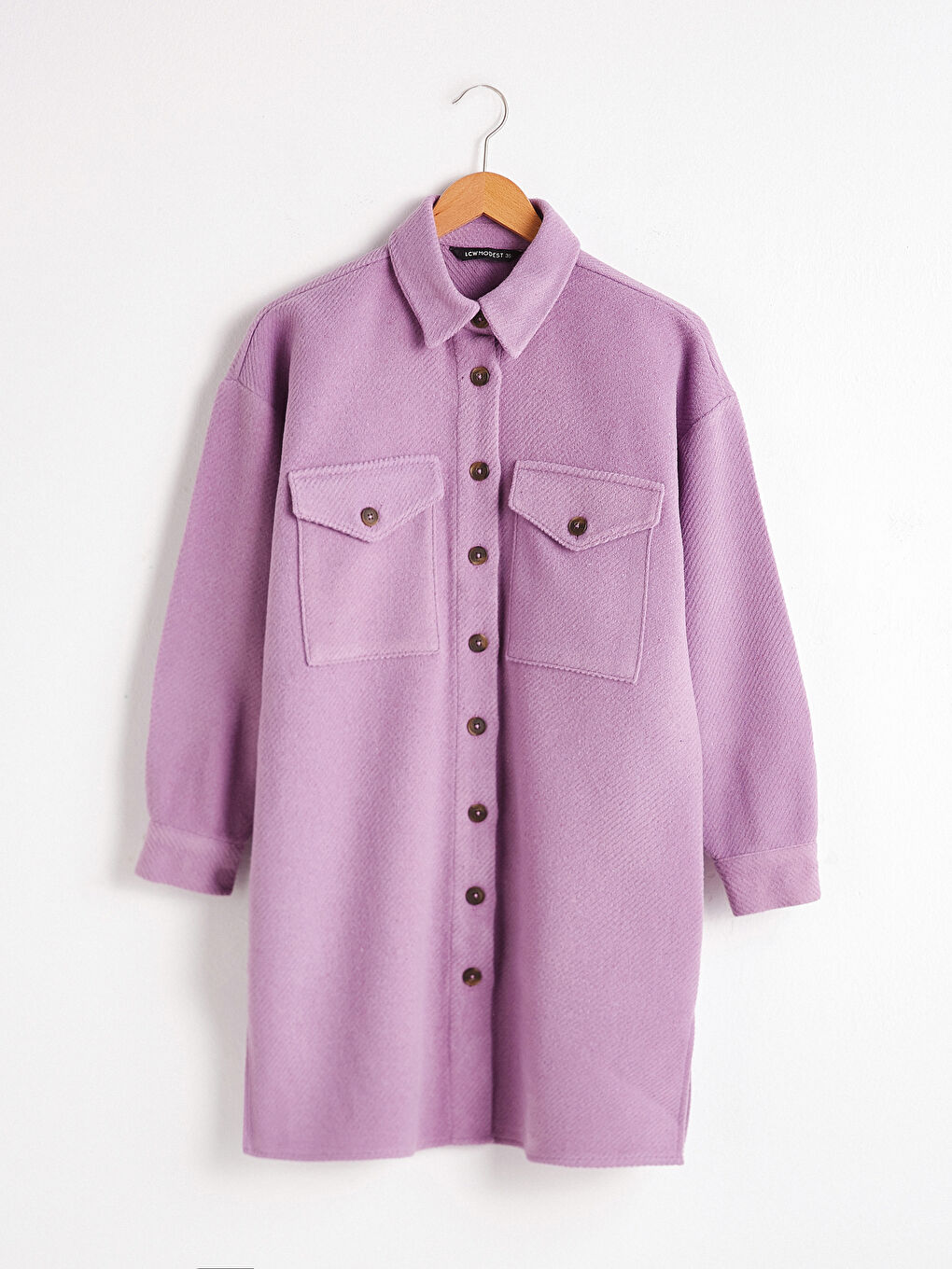 قميص تونيك للسيدات بتفاصيل جيوب من تويل-3