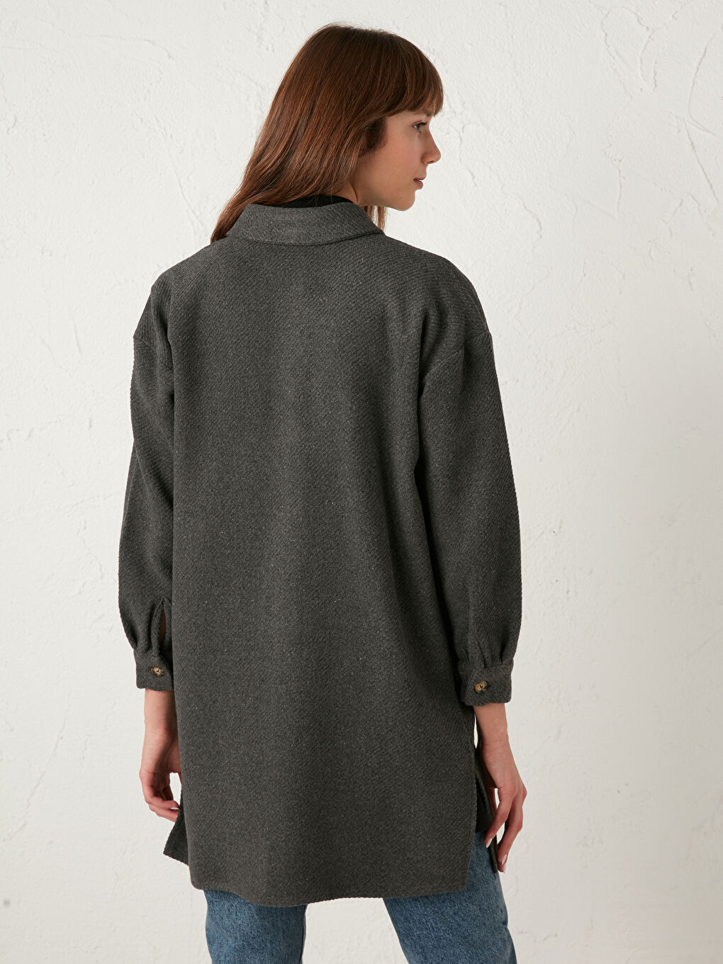 قميص تونيك للسيدات بتفاصيل جيوب من تويل-4