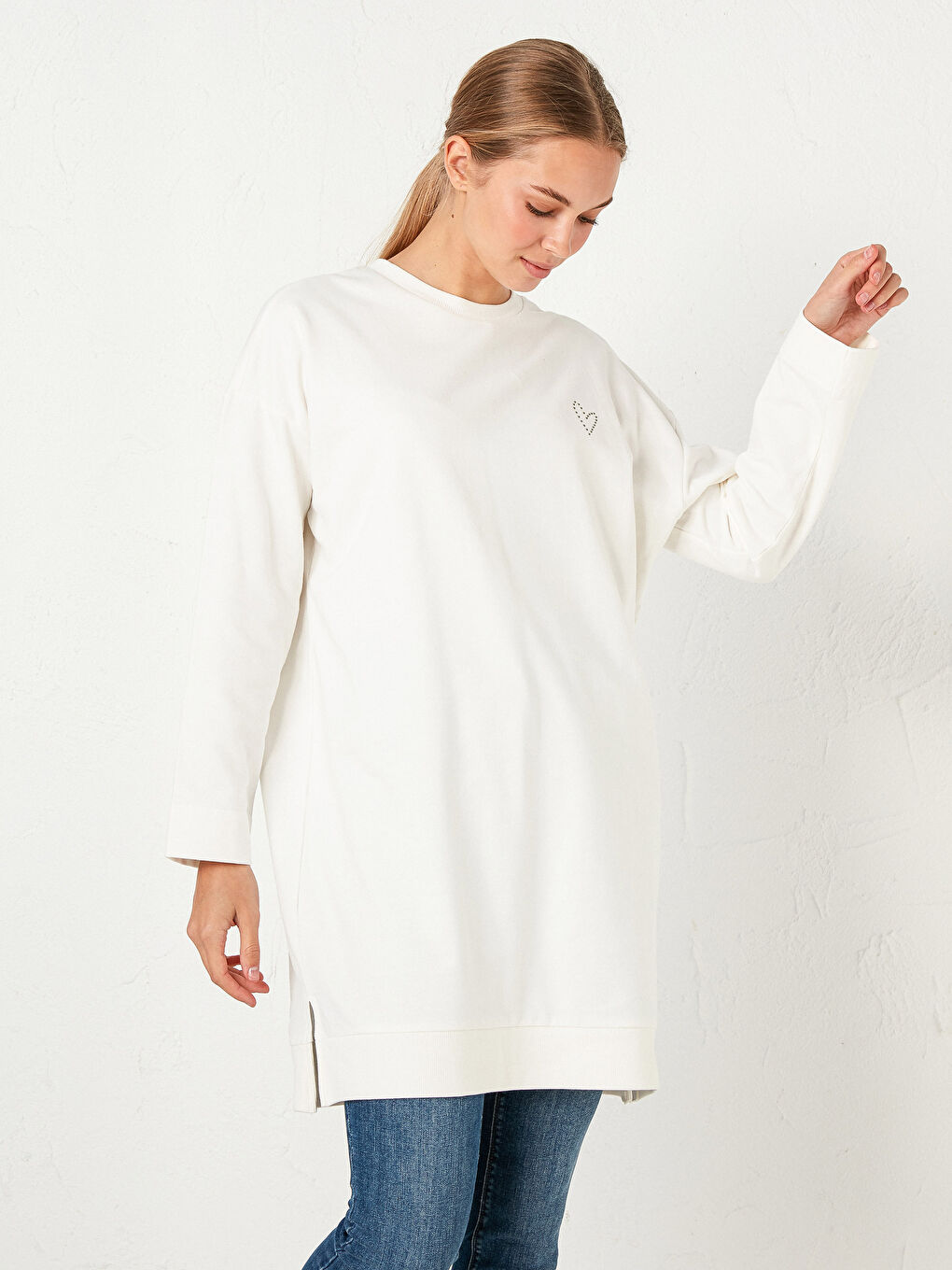 سويت شيرت نسائي فضفاض سادة