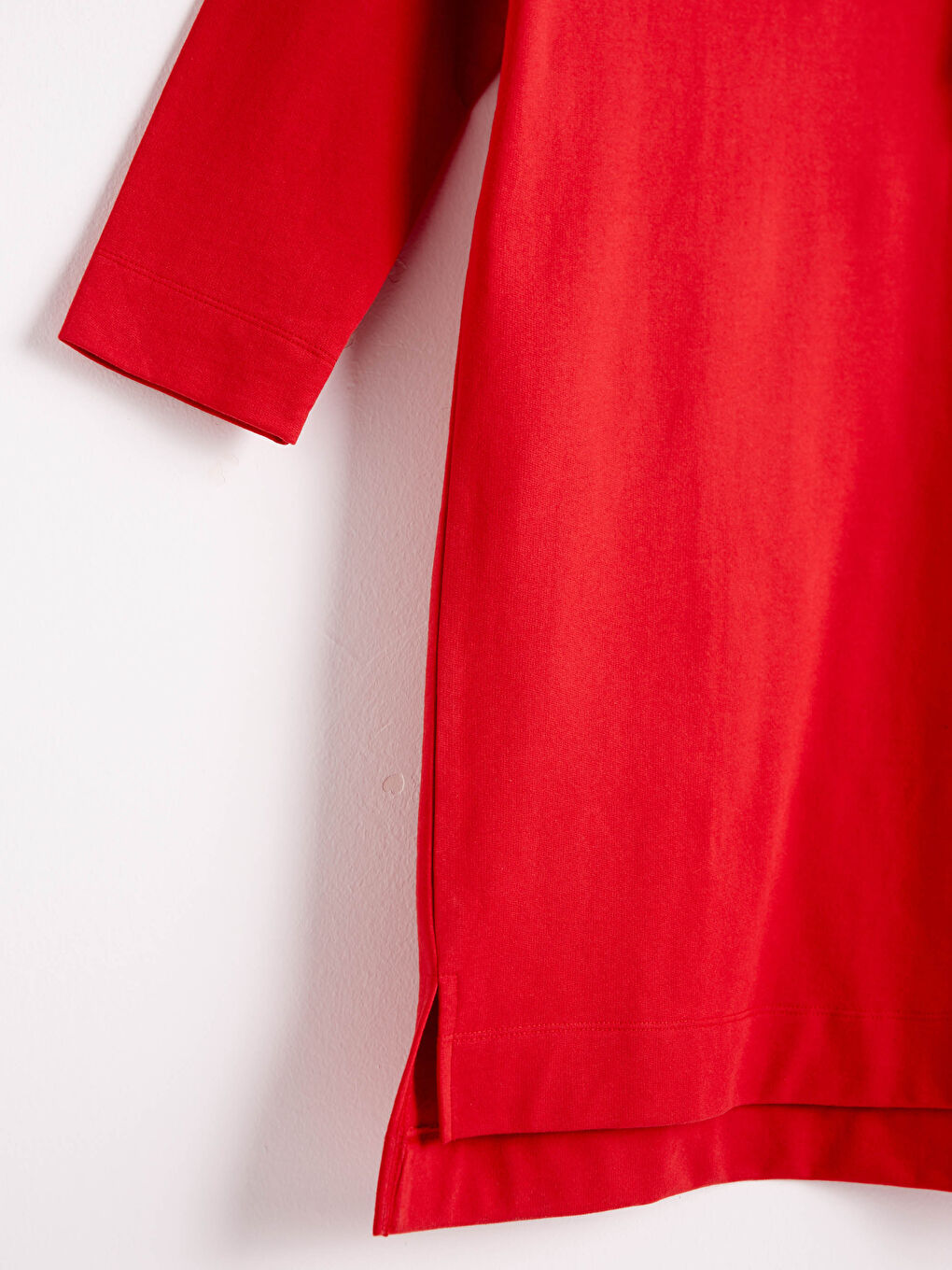 Kırmızı Baskılı Uzun Kollu Oversize Kadın Hoodie-6