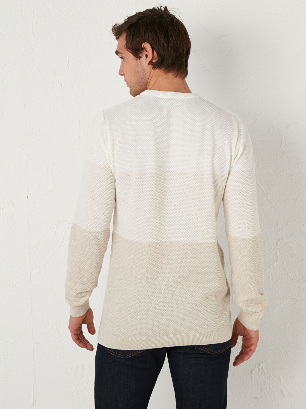 Crew Neck Lightweight Tricot Jumper-3