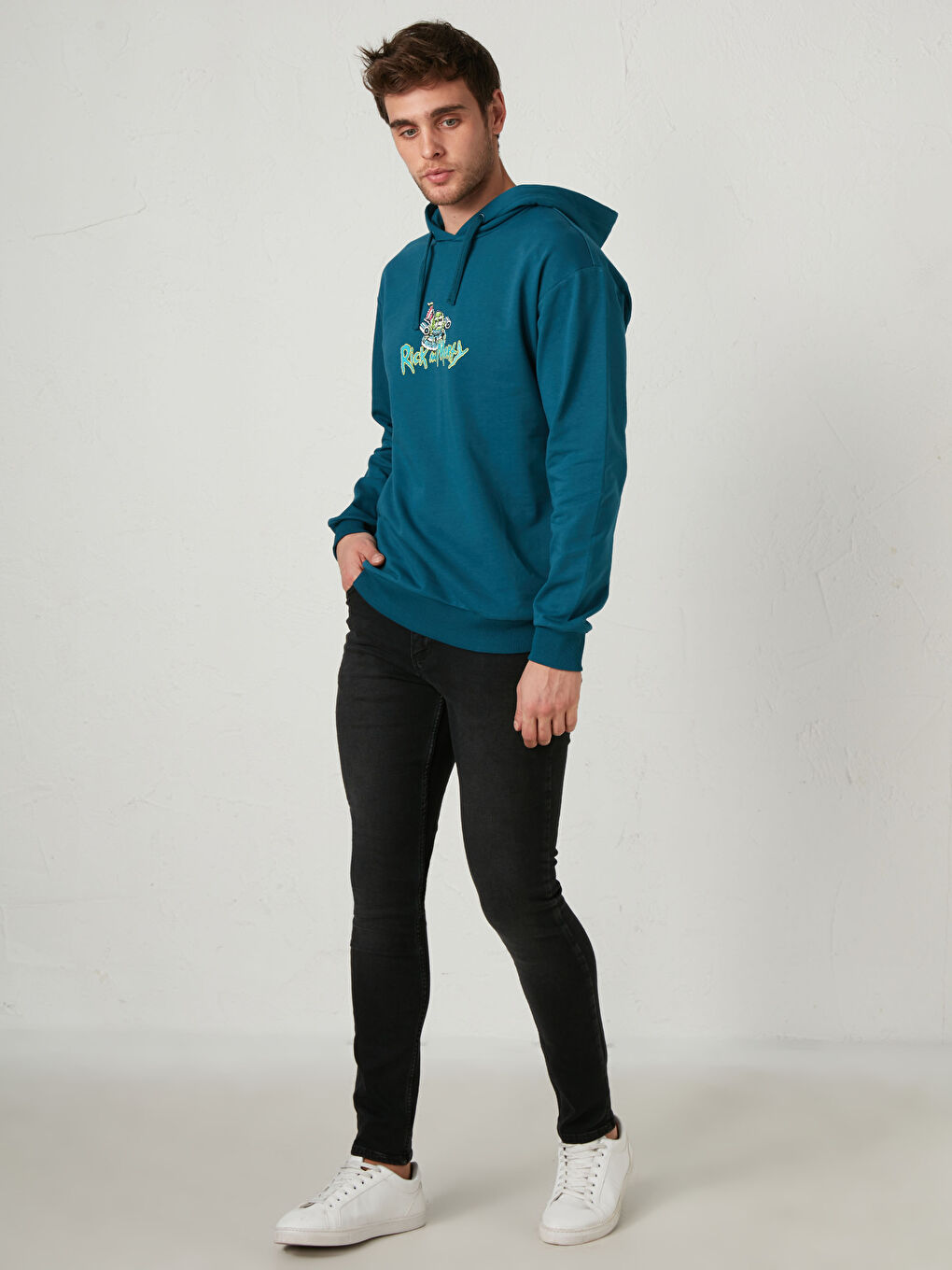 Ricky and Morty Printed Thick Hoodie with Hood-2