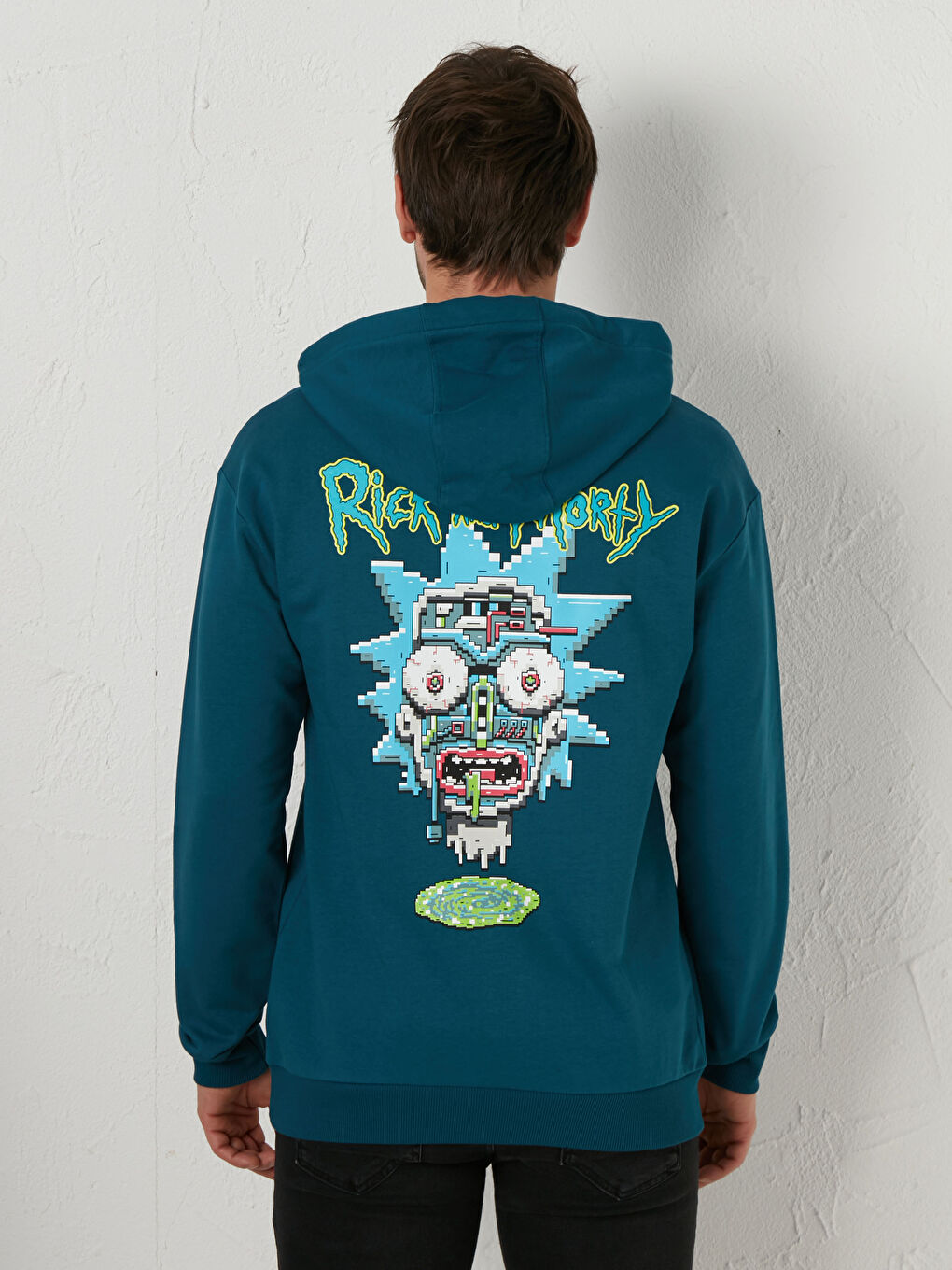 Ricky and Morty Printed Thick Hoodie with Hood-3