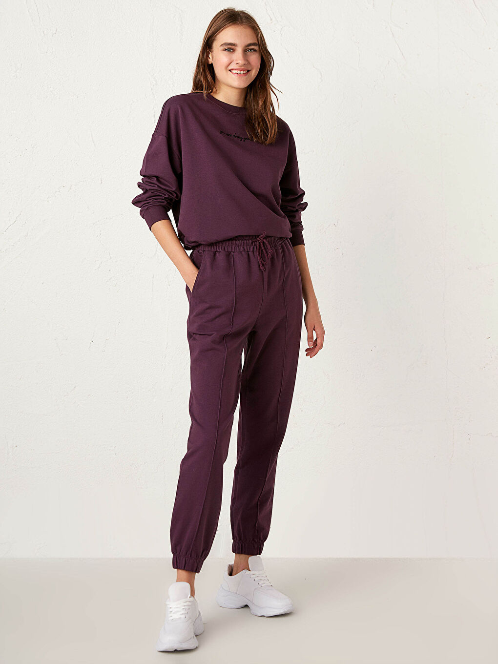 Elastic Waist Jogger Sweatpants-2