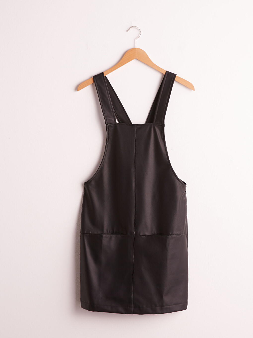 LCW Limited Faux Leather Mini Overall Dress - 0WGV87Z8-CVL - LC Waikiki