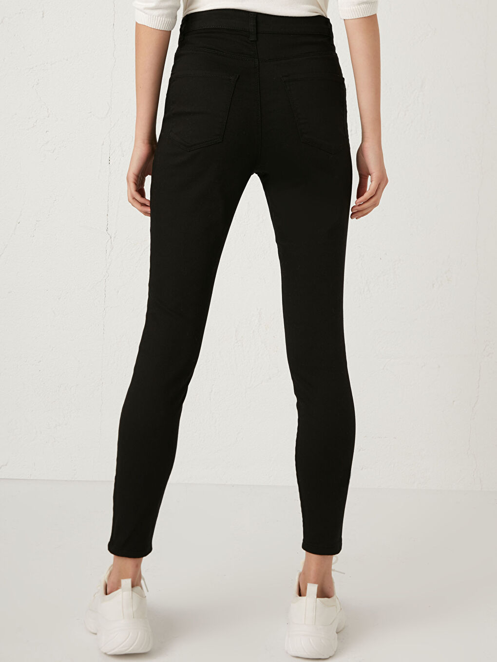 Siyah Yüksek Bel Jüpiter Süper Skinny Fit Kadın Jean Pantolon-3