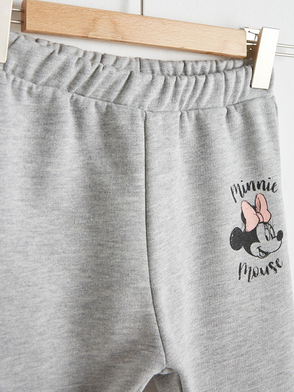 Gri Kız Bebek Minnie Mouse Baskılı Eşofman Altı-2