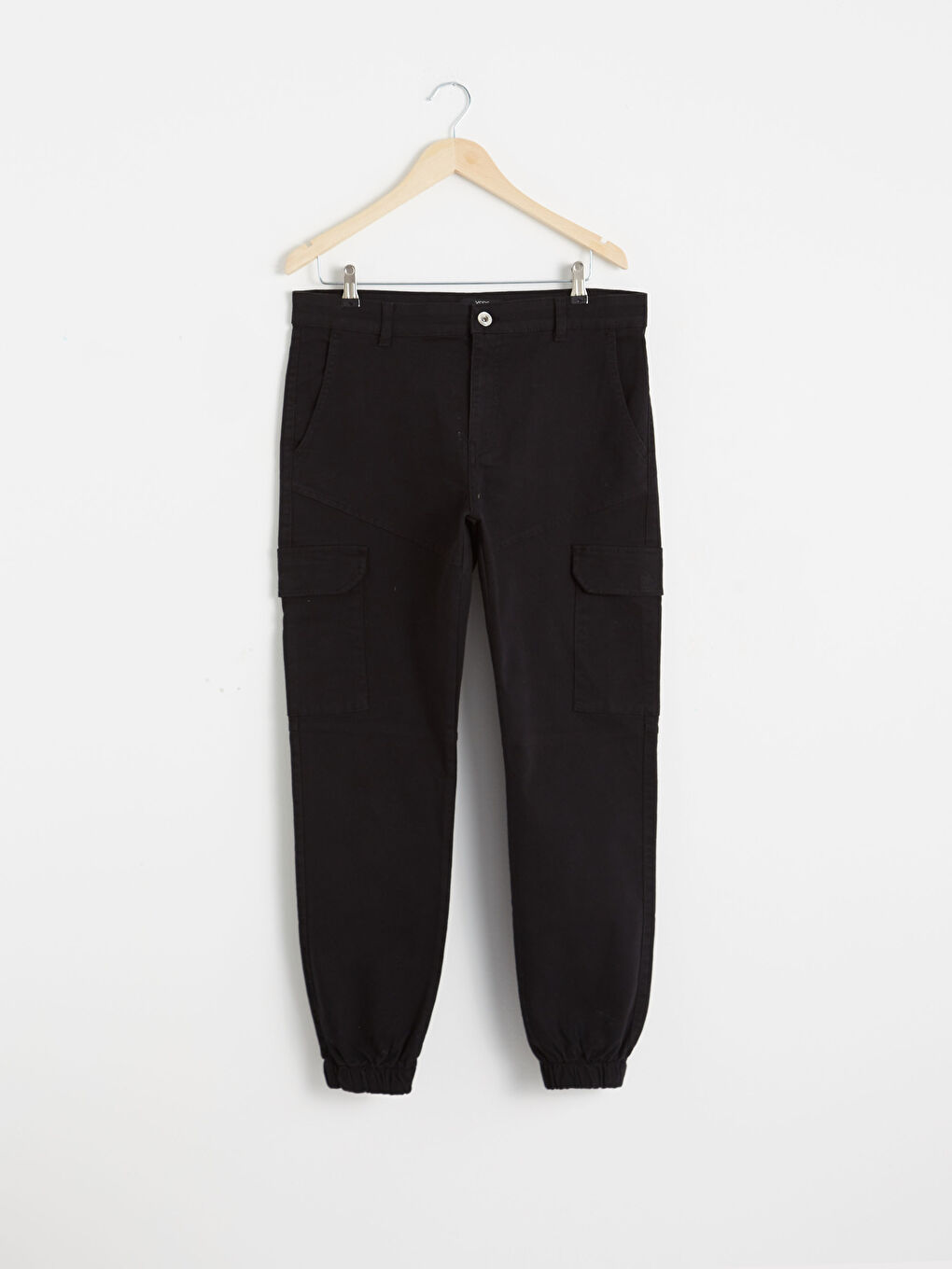 Siyah Standart Kalıp Jogger Pantolon