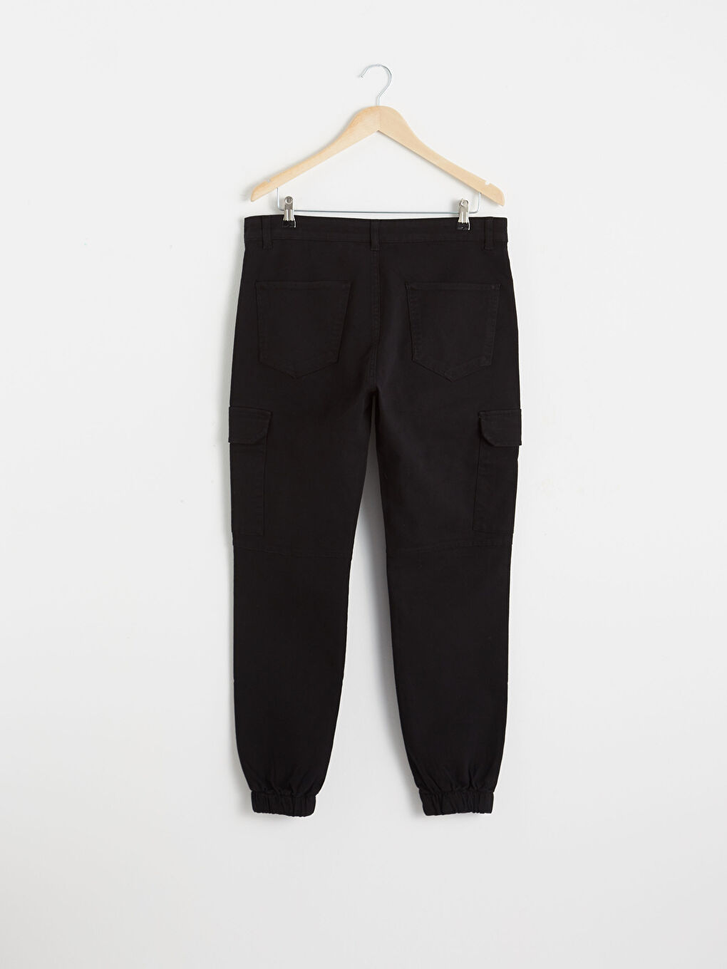 Siyah Standart Kalıp Jogger Pantolon-1