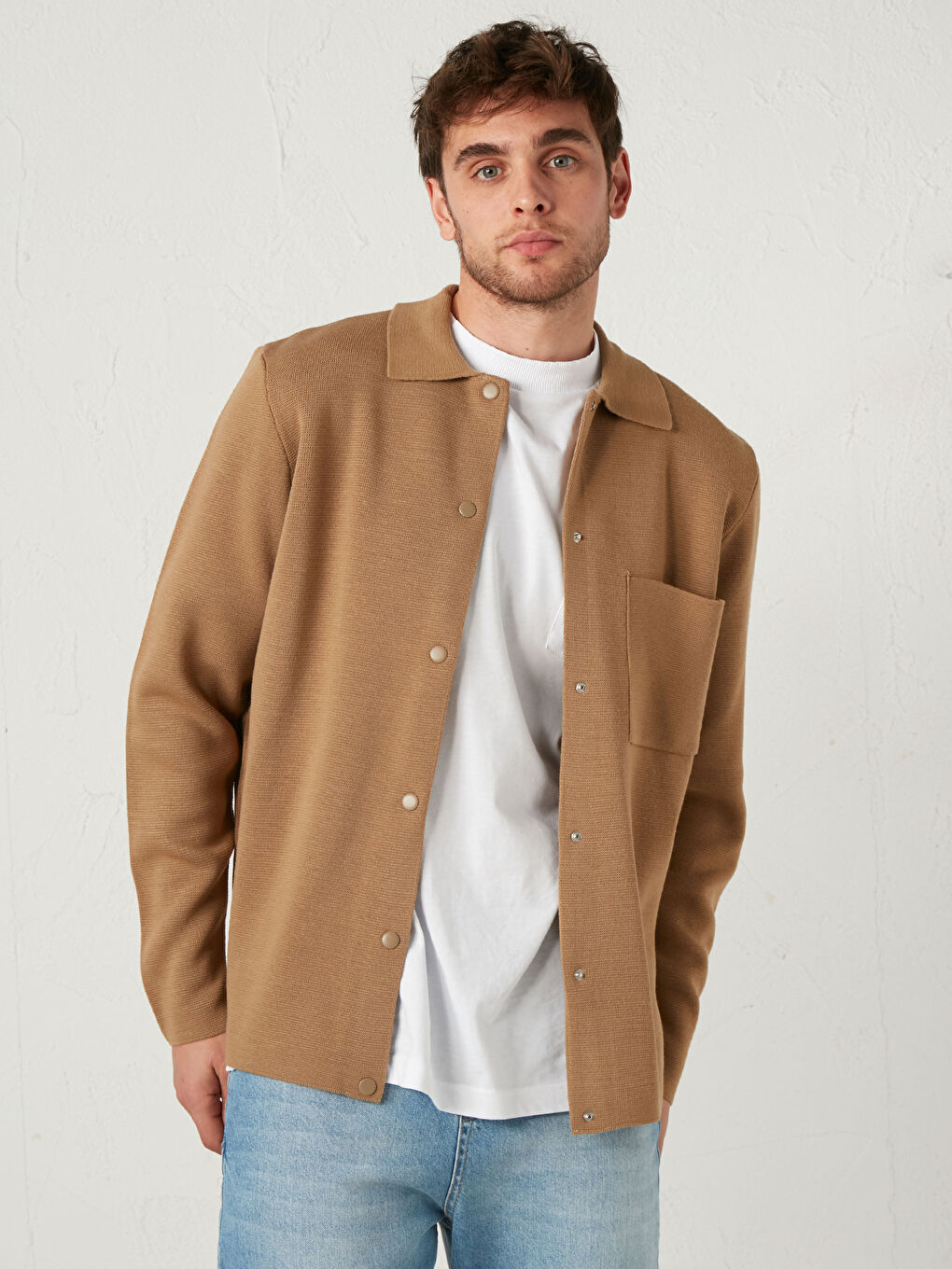 Slim Fit Lightweight Tricot Cardigan