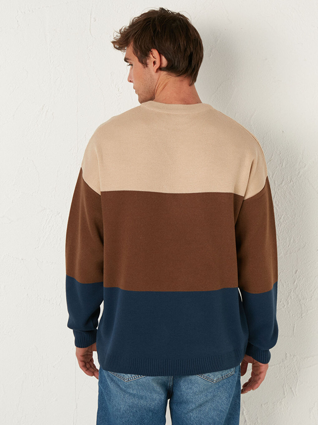 Oversized Crew Neck Thin Knitwear Sweater-3