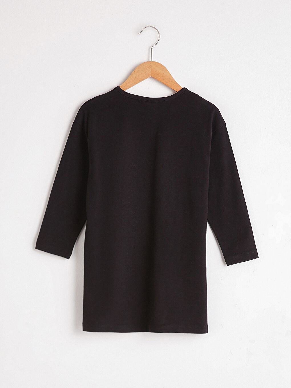 Футболка из хлопка с буквенным принтом для девочек-1