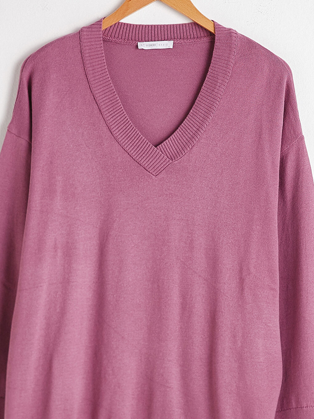 LCWAIKIKI Basic V-Neck Loose Fit Tricot Jumper -0WHB65Z8-HCA