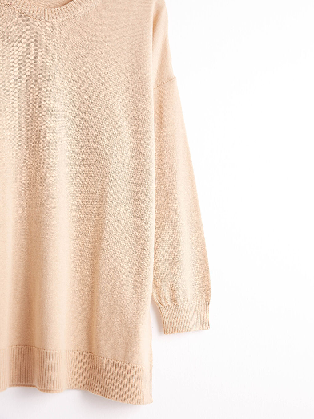 Plain Loose Fit Tricot Jumper-5