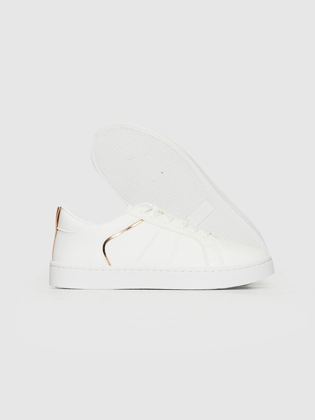 Beyaz Kadın Bağcıklı Günlük Spor Ayakkabı-3