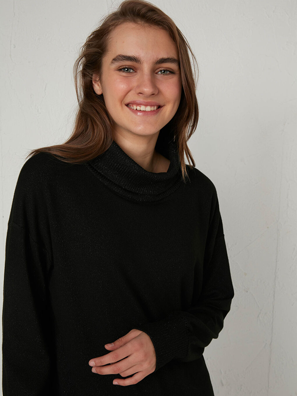 Siyah Balıkçı Yaka Salaş Tunik-5